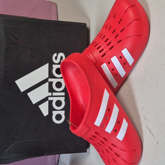Adidas Adilette Men's 13 Red Clog - New - Picture 1 of 7